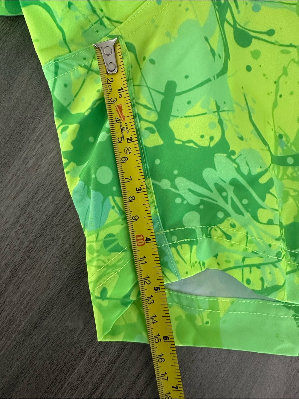 Tucann men’s Splatter Swim Shorts Green - Picture 7 of 9